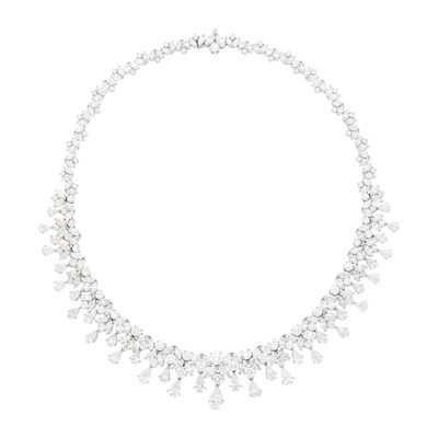 Lot 177 - Platinum and Diamond Necklace