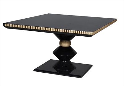 Lot 336 - Black Lacquer and Parcel Gilt Dining Table