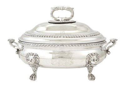 Lot 16 - George III Sterling Silver Covered Soup Tureen