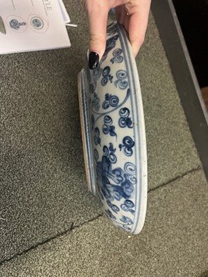 Lot 324 - A Chinese Blue and White Porcelain Dish