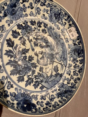 Lot 324 - A Chinese Blue and White Porcelain Dish