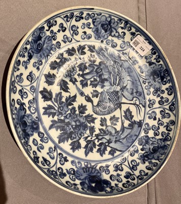 Lot 324 - A Chinese Blue and White Porcelain Dish