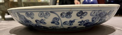 Lot 324 - A Chinese Blue and White Porcelain Dish