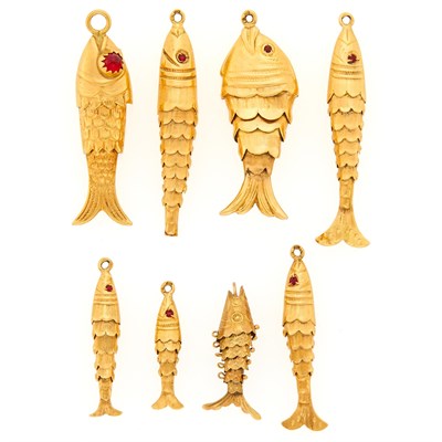 Lot 1050 - Gold Fish Charms
