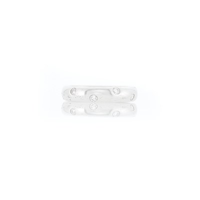 Lot 1135 - Tiffany & Co. Platinum and Diamond 'Etoile' Band Ring