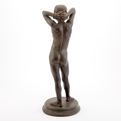 Lot 522 - Patinated Bronze Figure of a Nude Boy