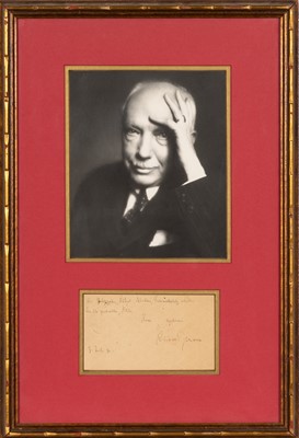 Lot 592 - An early postcard signed by Richard Strauss