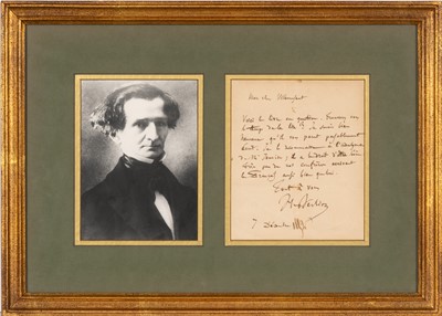 Lot 5150 - A signed note from the great French composer Hector Berlioz