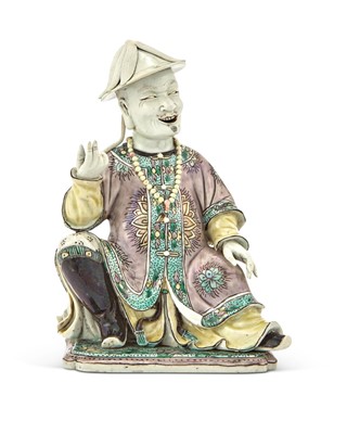 Lot 145 - A Chinese Biscuit Porcelain Figure of a Mandarin