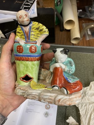Lot 364 - A Chinese Export Porcelain Figure Group