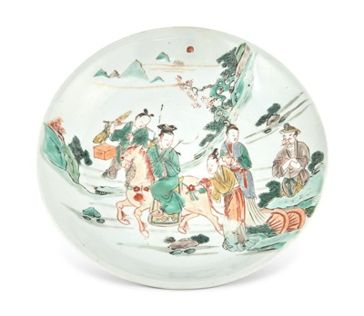 Lot 159 - A Chinese Famille Verte Porcelain Saucer Dish