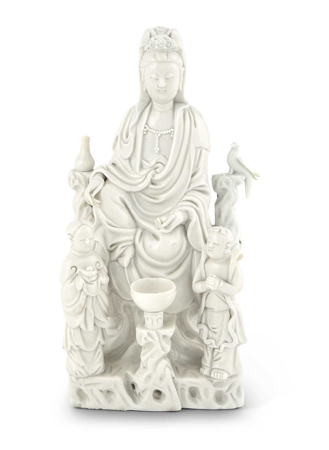 Lot 192 - A Chinese Dehua Porcelain Figure of Guanyin