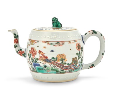 Lot 167 - A Chinese Famille Verte Porcelain Teapot