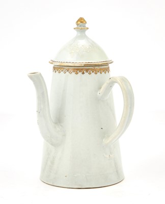 Lot 56 - A Chinese Export Porcelain English Market Armorial Coffee Pot and Cover