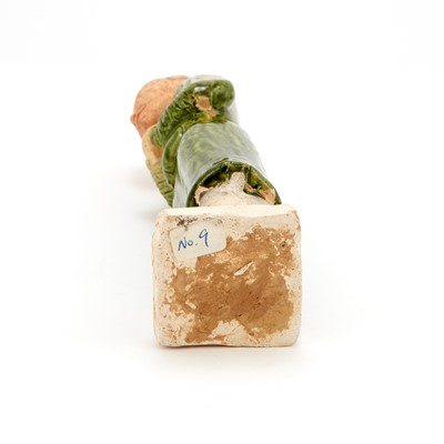 Lot 105 - A Chinese Green Glazed Pottery Figure of a Standing Attendant