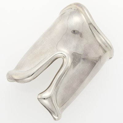 Lot 1223 - Tiffany & Co., Elsa Peretti Sterling Silver 'Bone' Cuff Bangle Bracelet