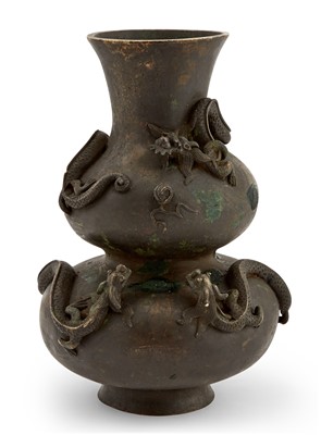 Lot 115 - A Chinese Bronze Double Gourd Vase