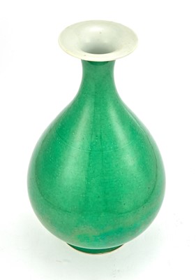 Lot 347 - A Chinese Apple Green Porcelain Yuhuchun Vase