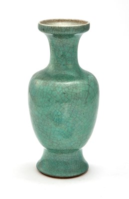 Lot 202 - A Chinese Apple Green Porcelain Vase