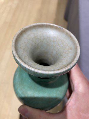 Lot 202 - A Chinese Apple Green Porcelain Vase