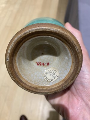 Lot 202 - A Chinese Apple Green Porcelain Vase