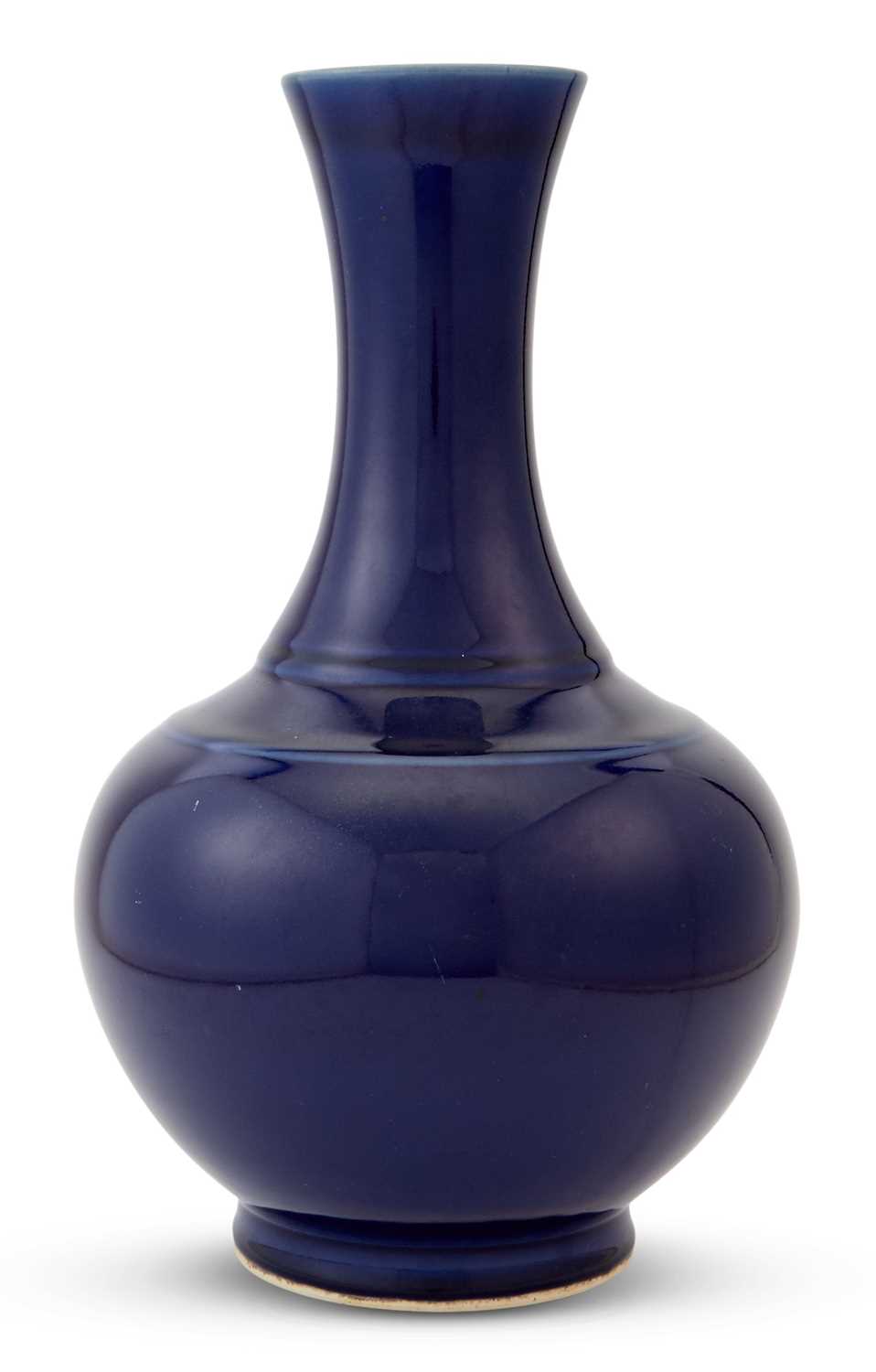 Lot 229 - A Chinese Blue Monochrome Porcelain Vase
