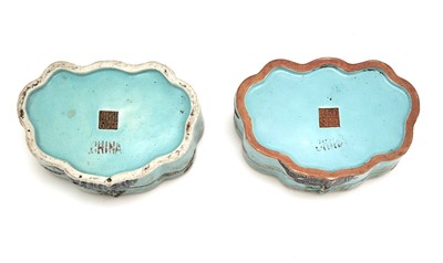Lot 220 - A Pair of Chinese Enameled Porcelain Boxes