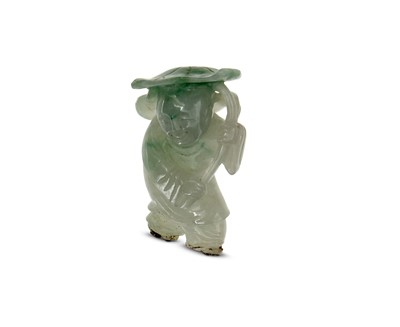 Lot 487 - A Chinese Jadeite Carving of a Boy