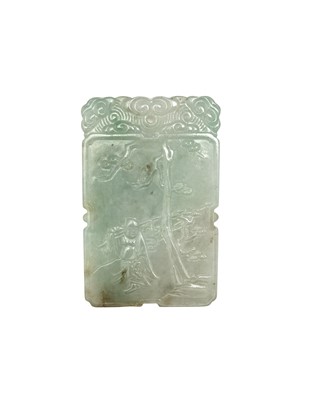 Lot 486 - A Chinese Jadeite Pendant