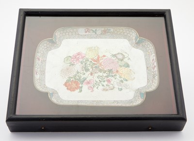 Lot 524 - A Chinese Canton Enamel Tray