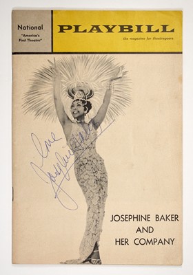 Lot 5161 - Three signed Playbills including one by Josephine Baker