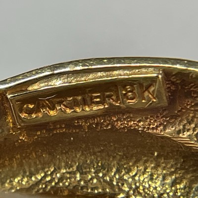 Lot 9 - Cartier Pair of Two-Color Gold and Diamond Crescent Earclips