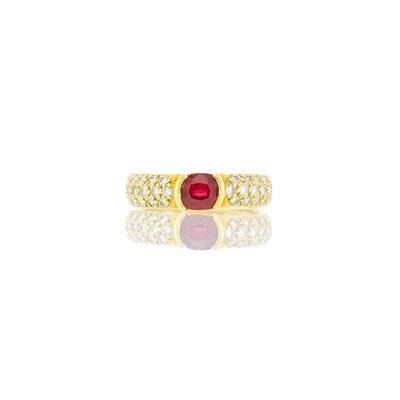 Lot 1122 - Gold, Ruby and Diamond Ring
