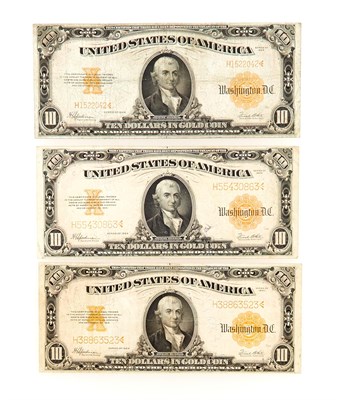 Lot 1014 - United States 10 Dollar Gold Certificates Fr....