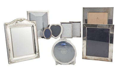 Lot 209 - Group of Eight Silver Frames and a Mirror