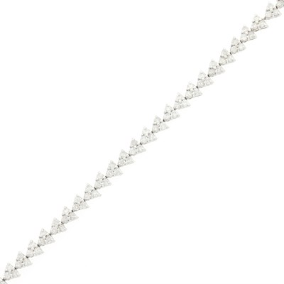 Lot 1143 - Platinum and Diamond Bracelet