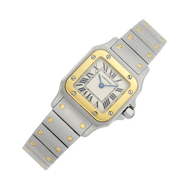 Lot 30 - Cartier Stainless Steel and Gold 'Santos' Wristwatch, Ref. 1567