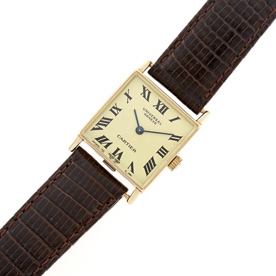 Lot 1071 - Universal Gold Wristwatch, Retailed by Cartier