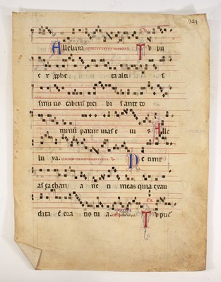 Lot 14 - [MUSIC MANUSCRIPTS]
A group of six leaves extracted from medieval and early modern antiphonals.