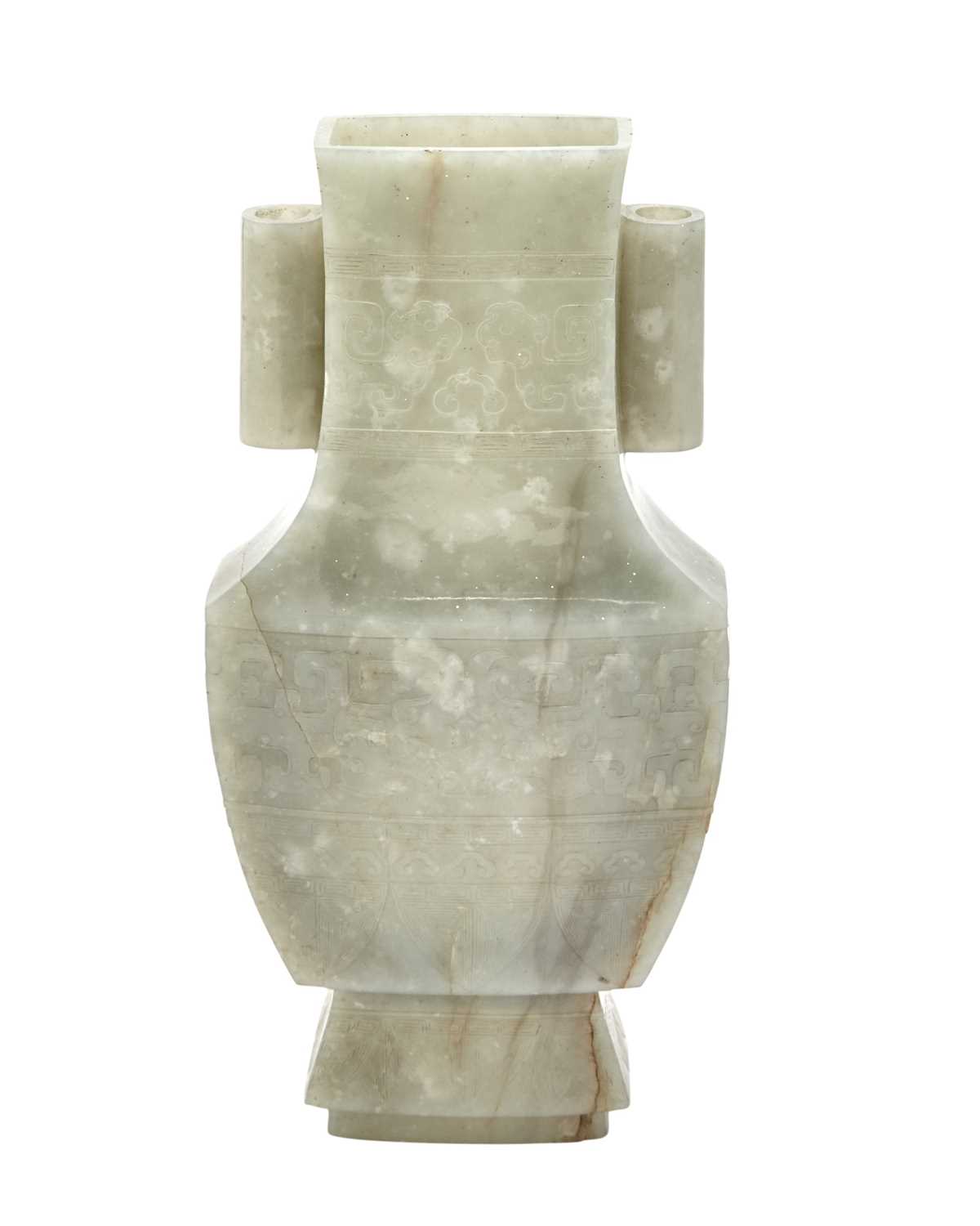 Lot 28 - A Chinese Carved Jade Vase