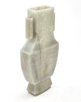 Lot 28 - A Chinese Carved Jade Vase