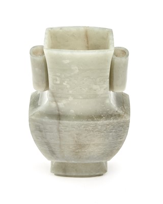 Lot 28 - A Chinese Carved Jade Vase