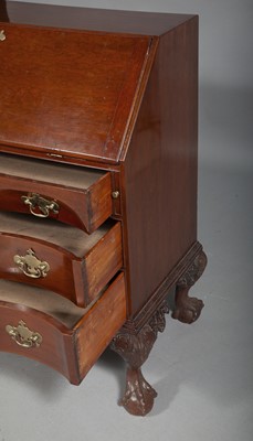 Lot 1028 - Chippendale Carved  Mahogany Serpentine Fall-Front Desk