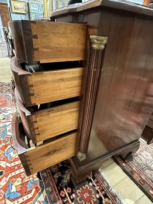 Lot 1029 - Chippendale Cherry Block-Front Chest-of-Drawers
