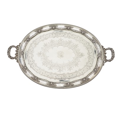 Lot 33 - Victorian Sterling Silver Two-Handled Tray
