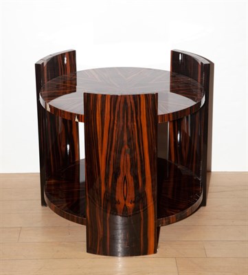 Lot 161 - Art Deco Macassar Ebony Circular End Table...