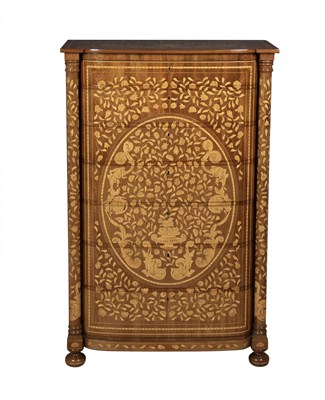 Lot 140 - Dutch Inlaid Mahogany Floral Marquetry Chest...