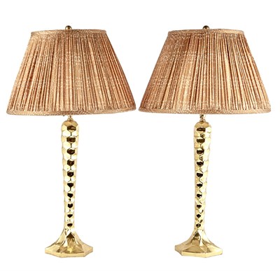 Lot 137 - Pair of Giltwood Table Lamps Height 17 1/2...