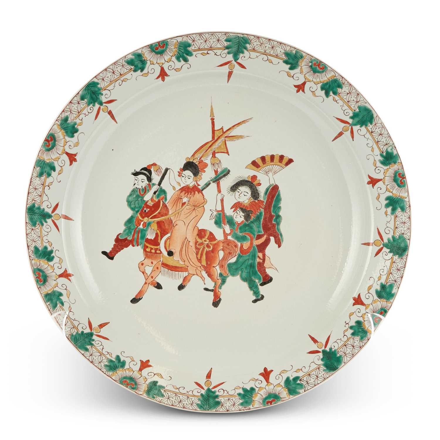 Lot 117 - Japanese Arita Porcelain Charger with Figural Scene