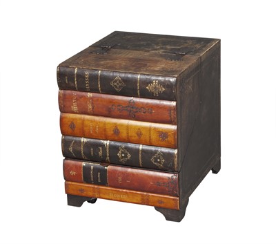 Lot 100 - Faux Book-Form Metamorphic Library Steps/Side Table